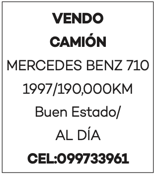 VENDO CAMION MERCEDES 710