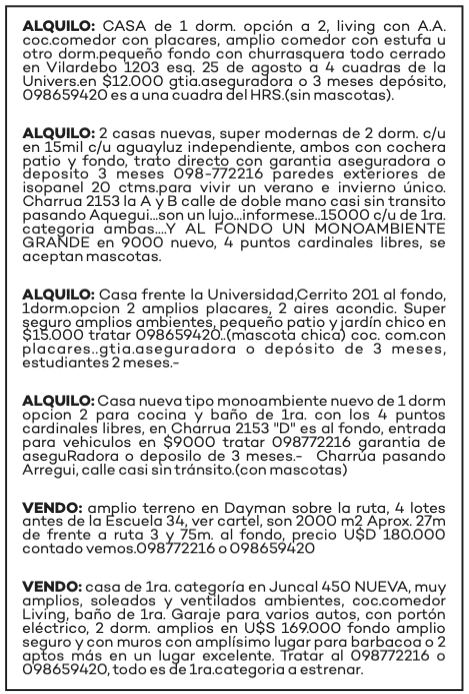 Vendo / Alquilo varias porpiedades