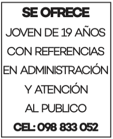 SE OFRECE JOVEN