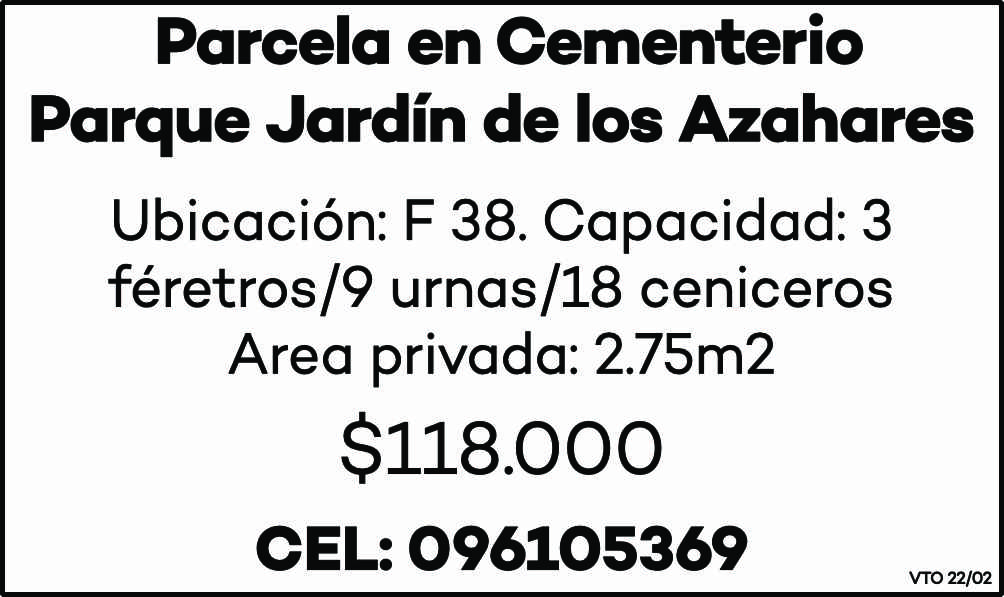 PARCELA EN CEMENTERIO 